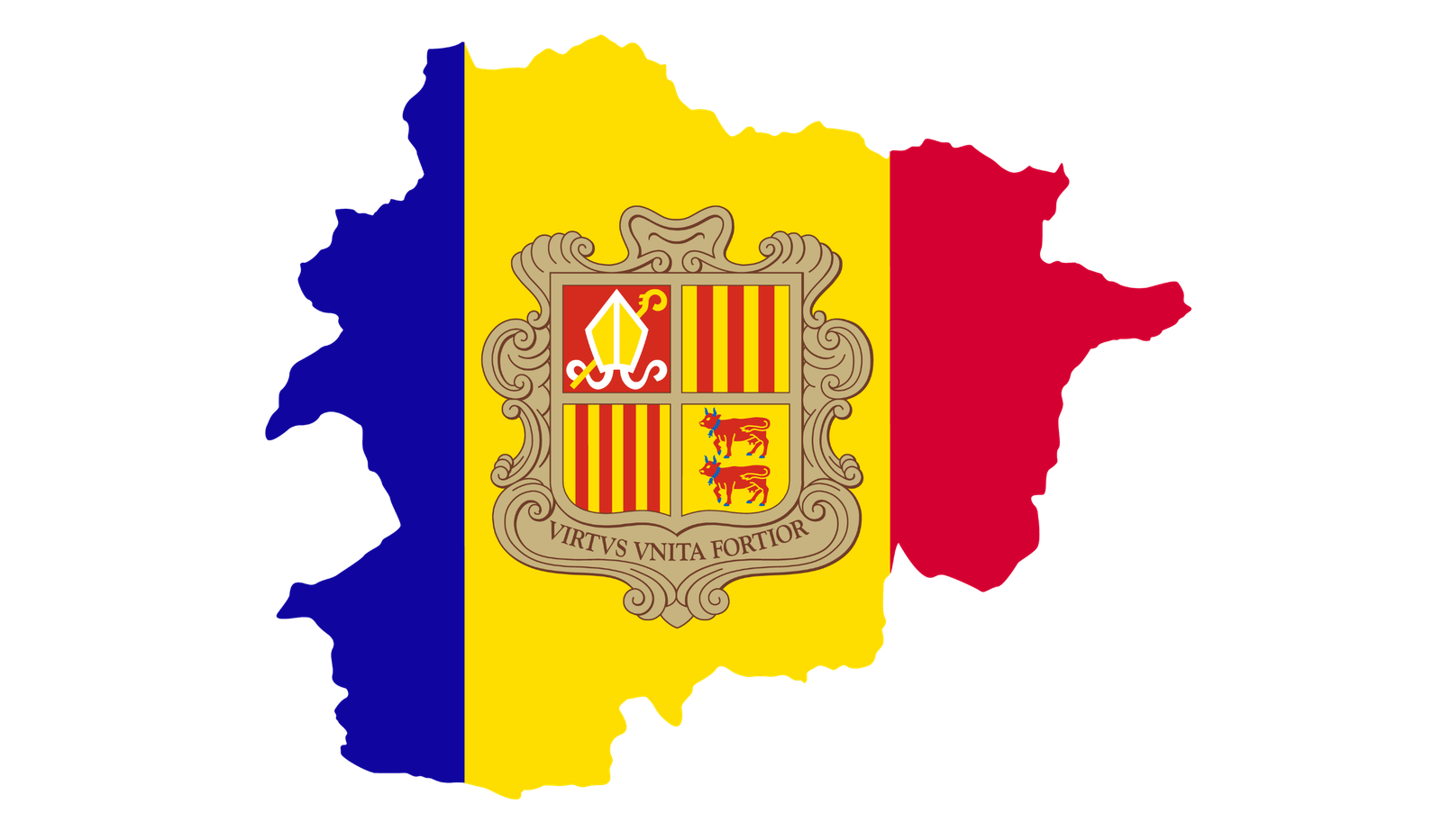 Andorra flag map