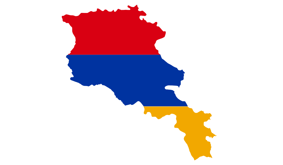 Armenia flag map