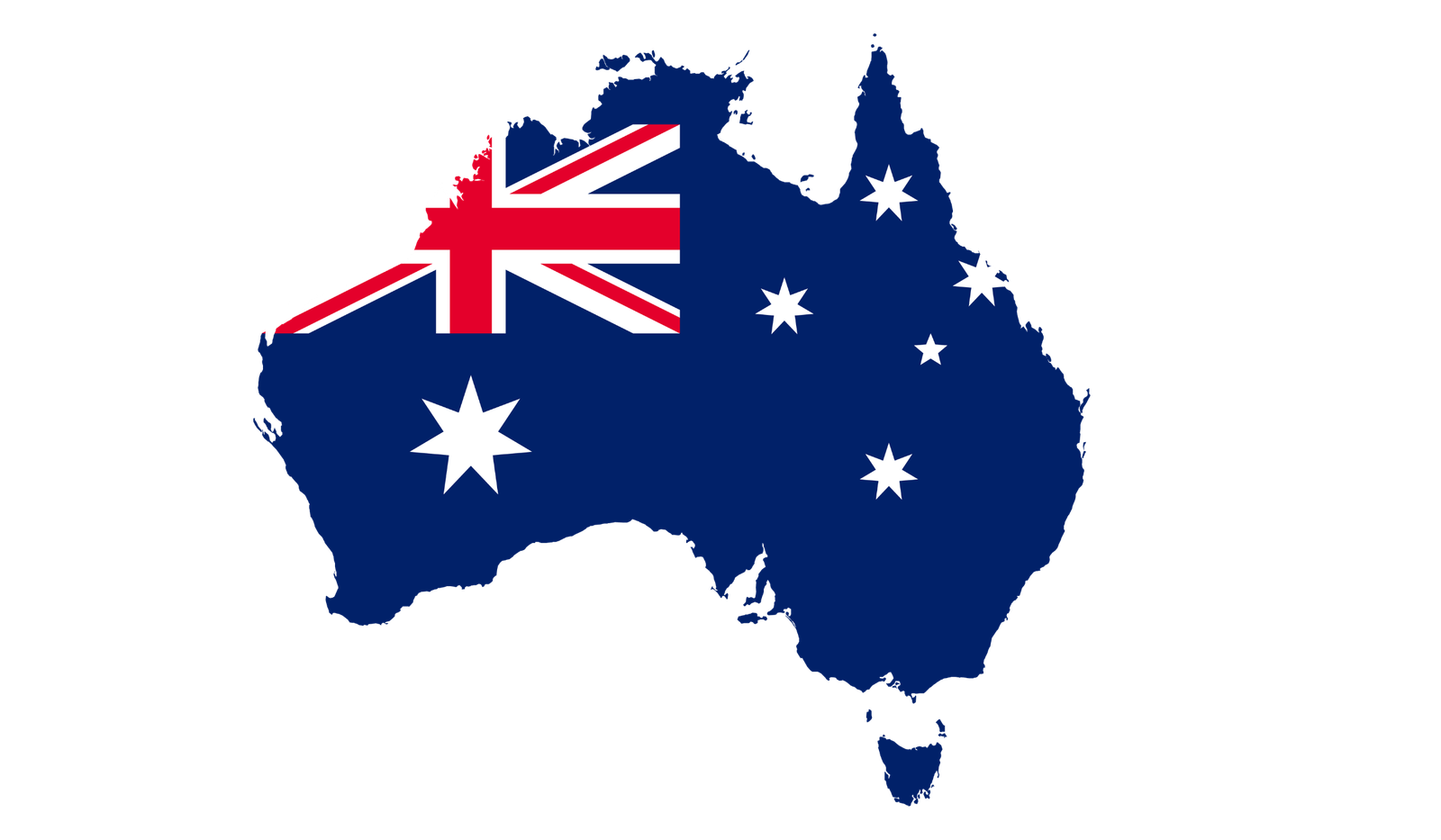 Australia flag map