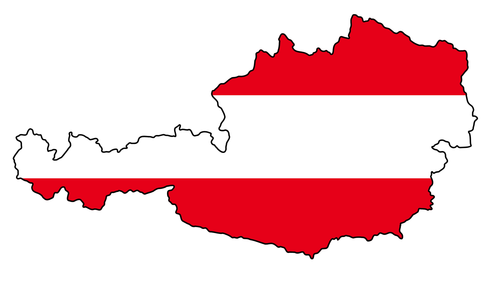 Austria flag map