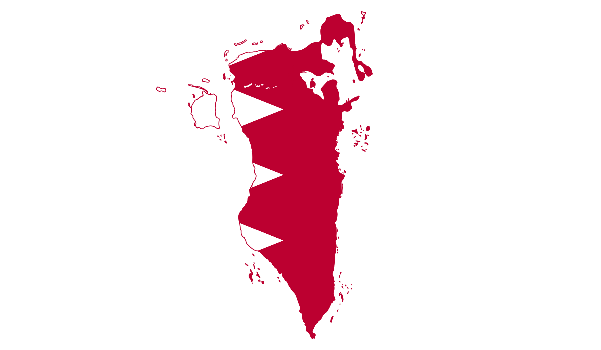 Bahrain flag map