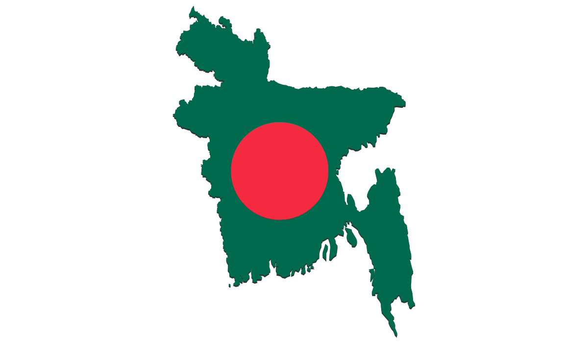 Bangladesh flag map