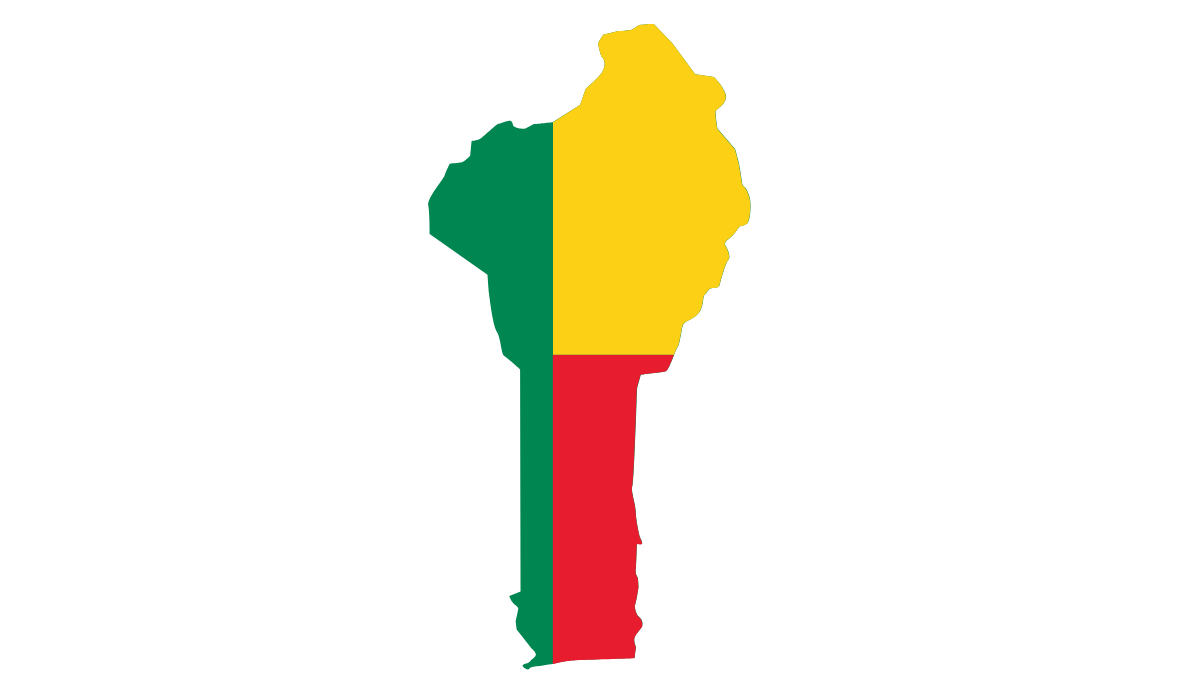 Benin flag map