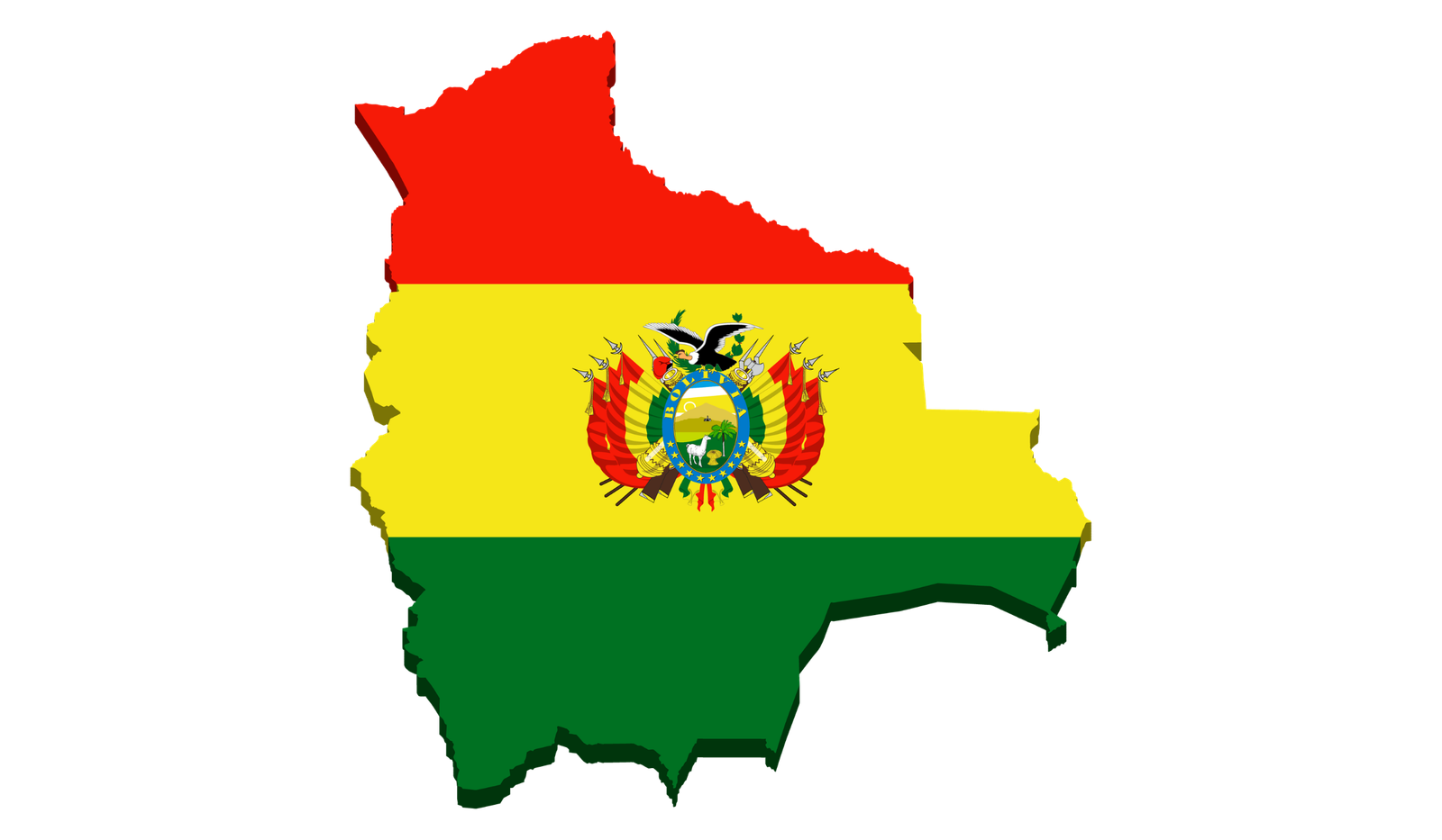 Bolivia flag map