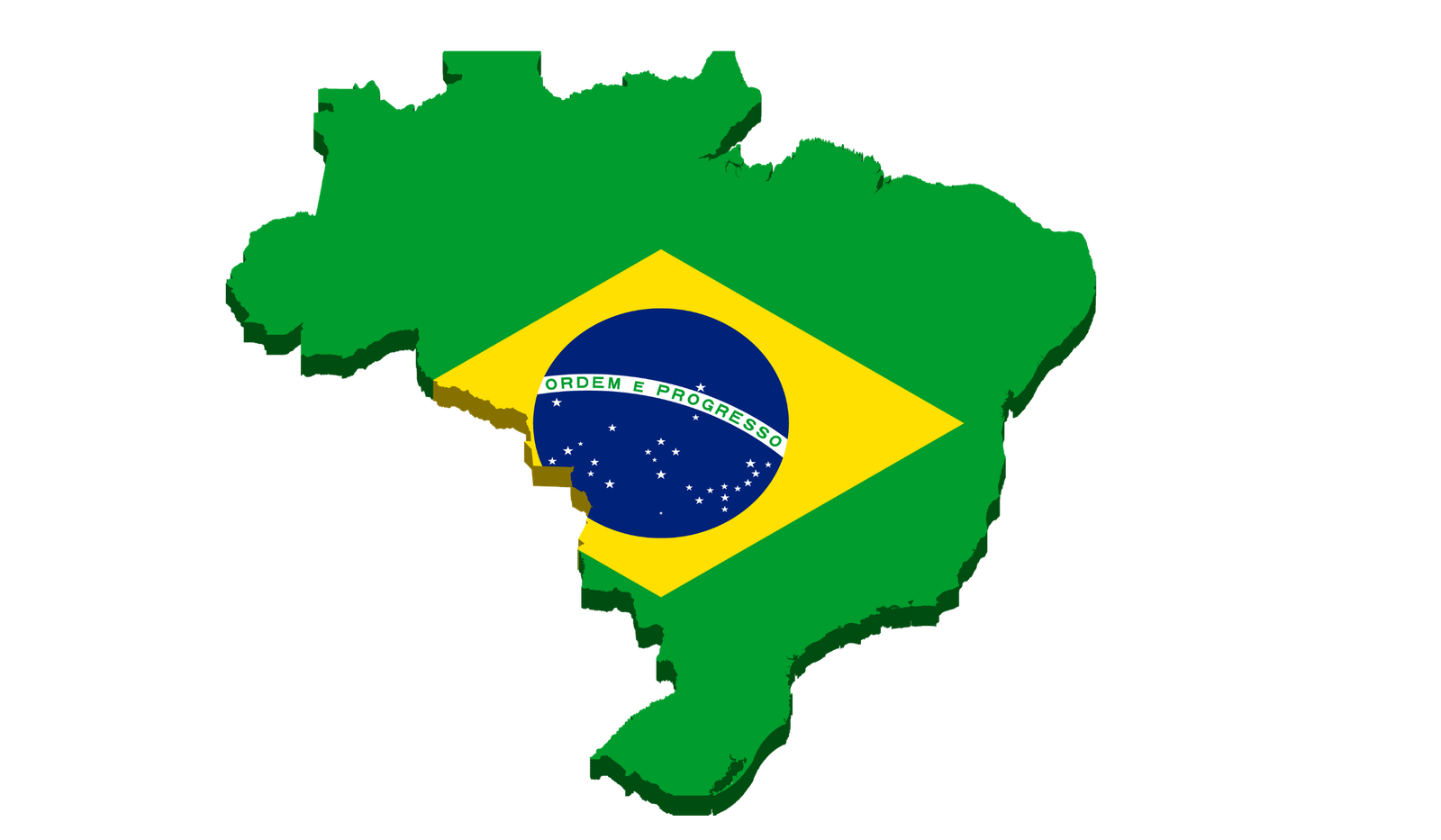 Brazil flag map