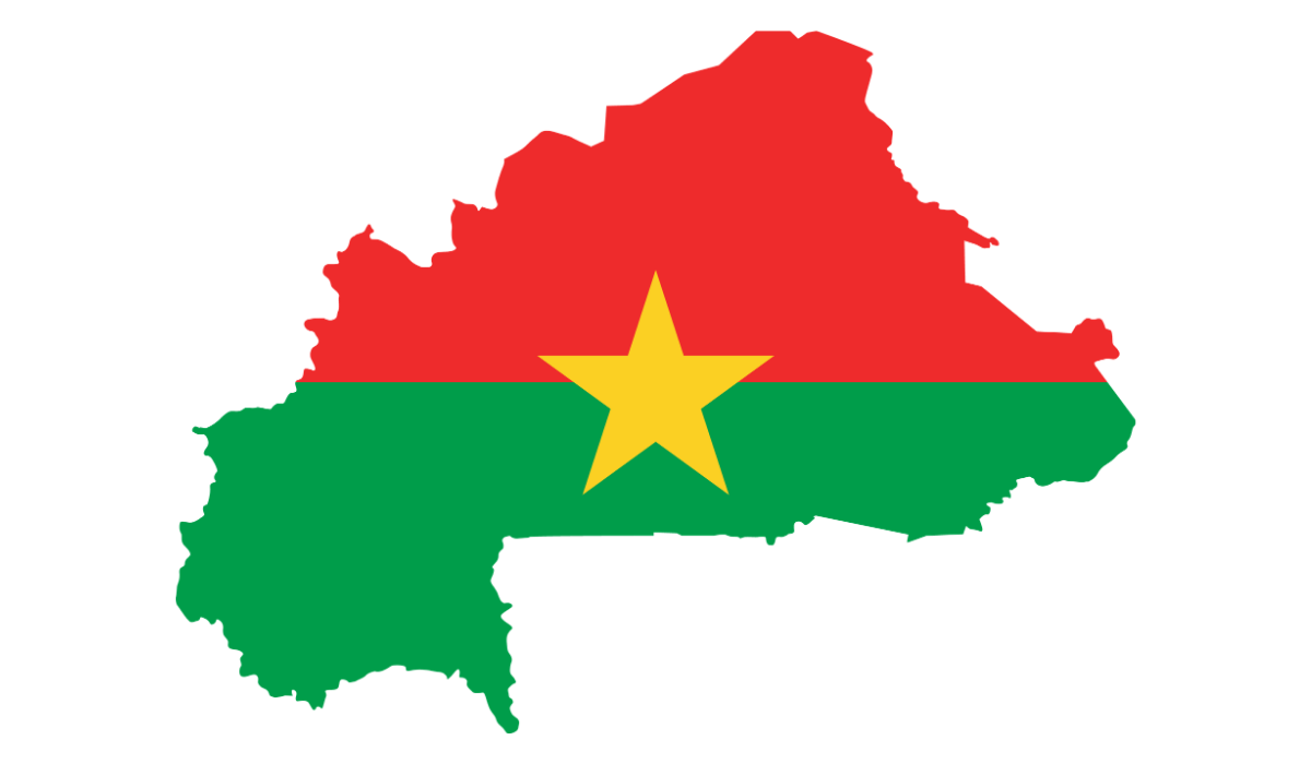Burkina Faso flag map