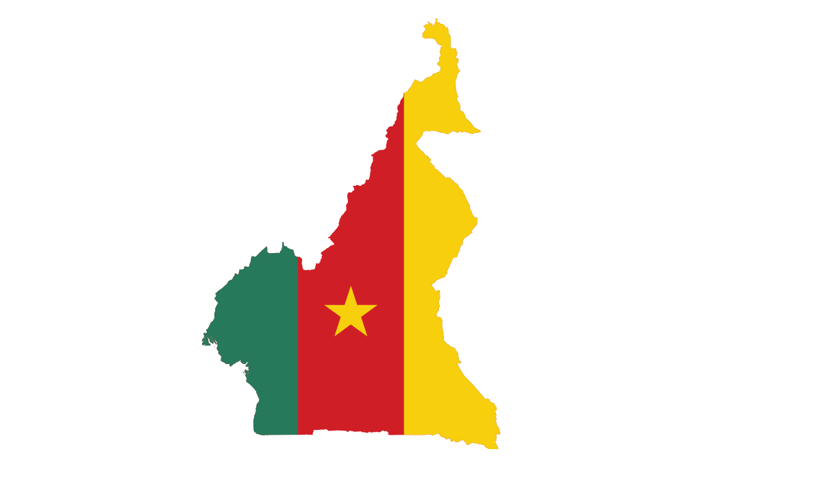 Cameroon flag map