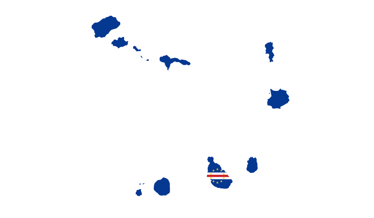Cape Verde flag map