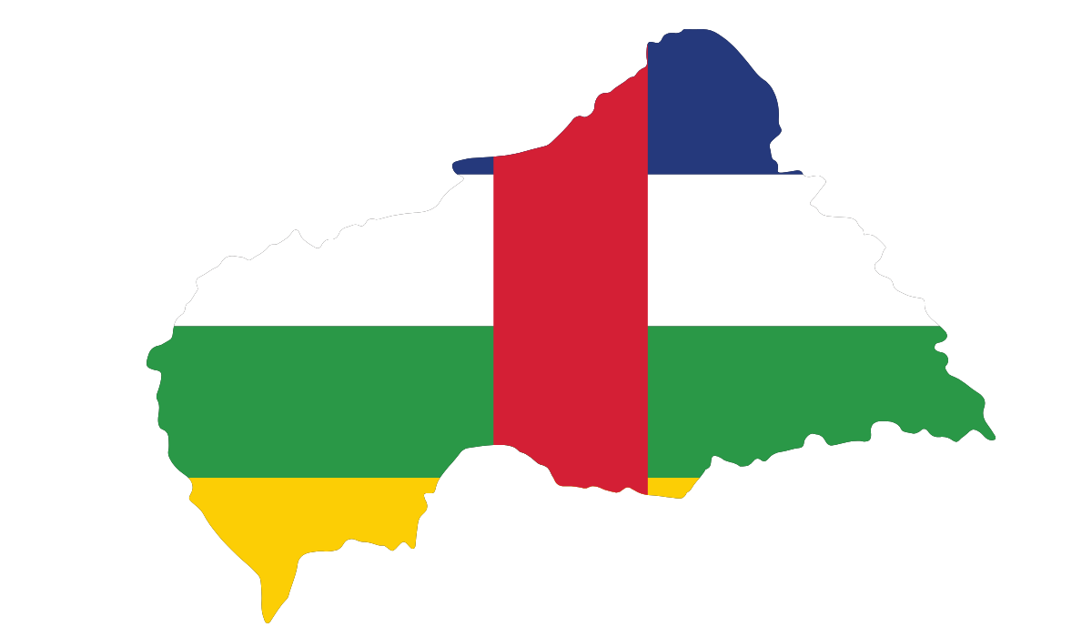 Central African Republic flag map