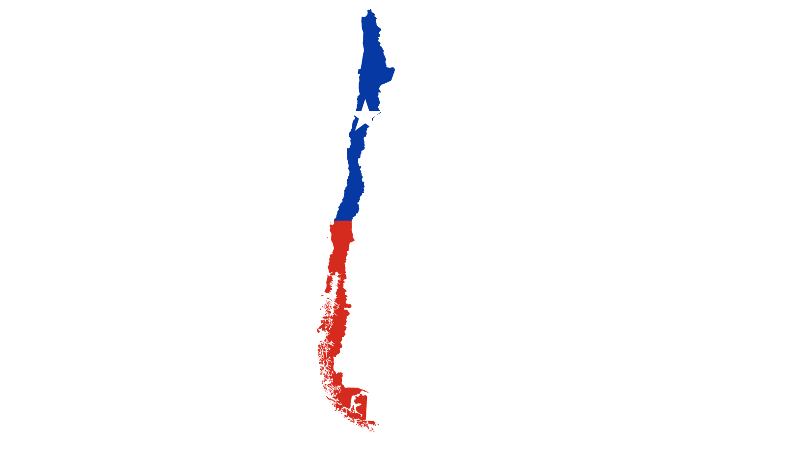 Chile flag map
