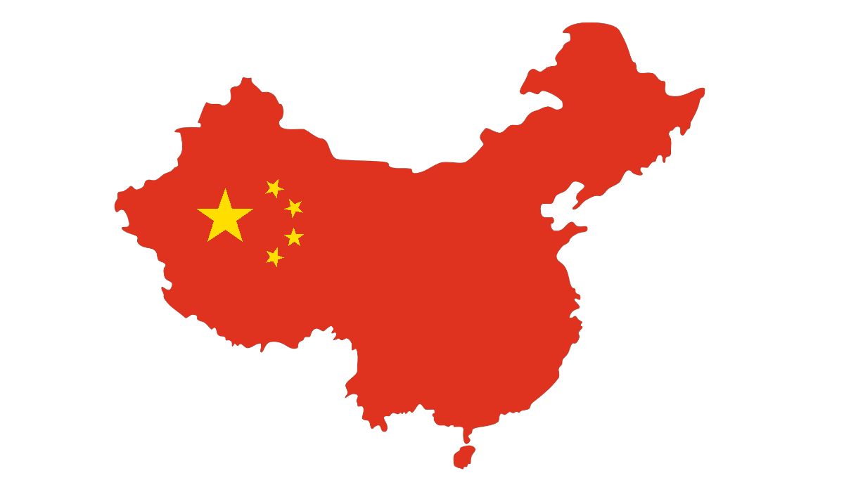 China flag map