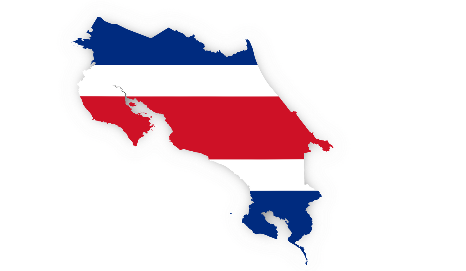 Costa Rica flag map