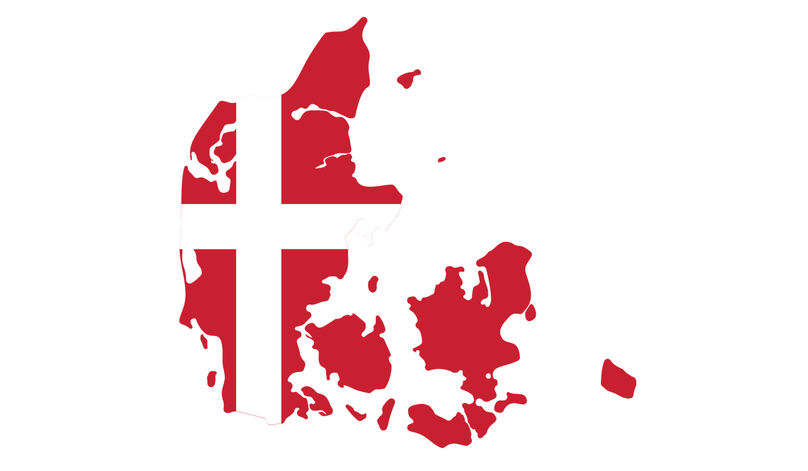 Denmark flag map