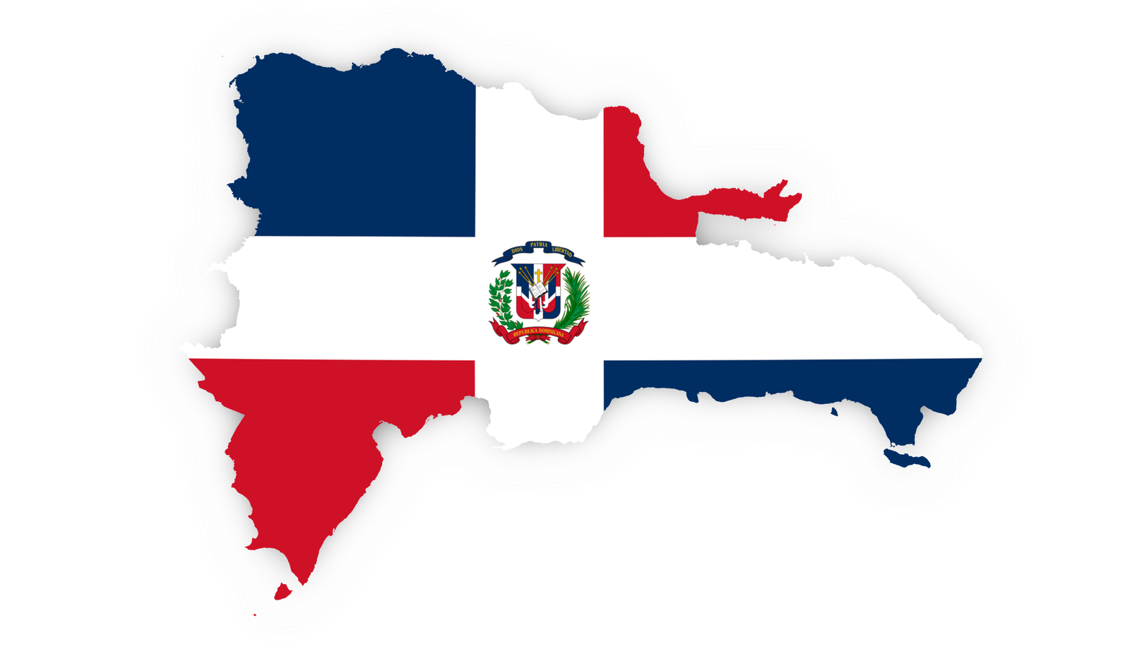 Dominican Republic flag map
