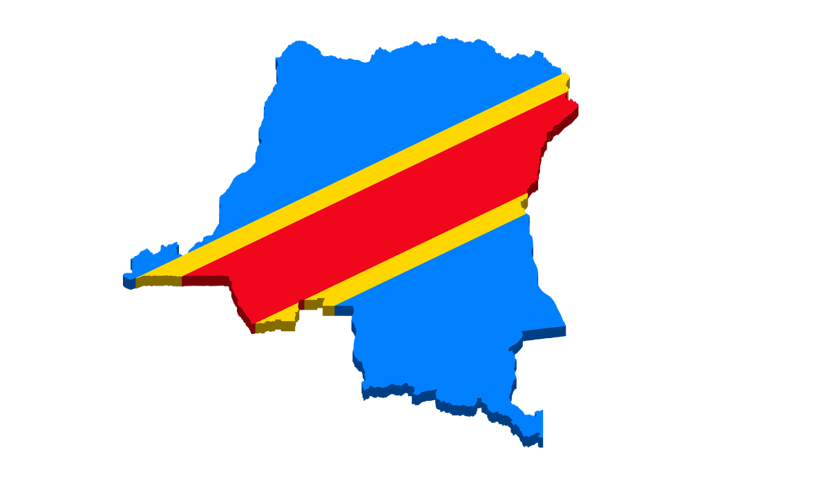 DR Congo flag map