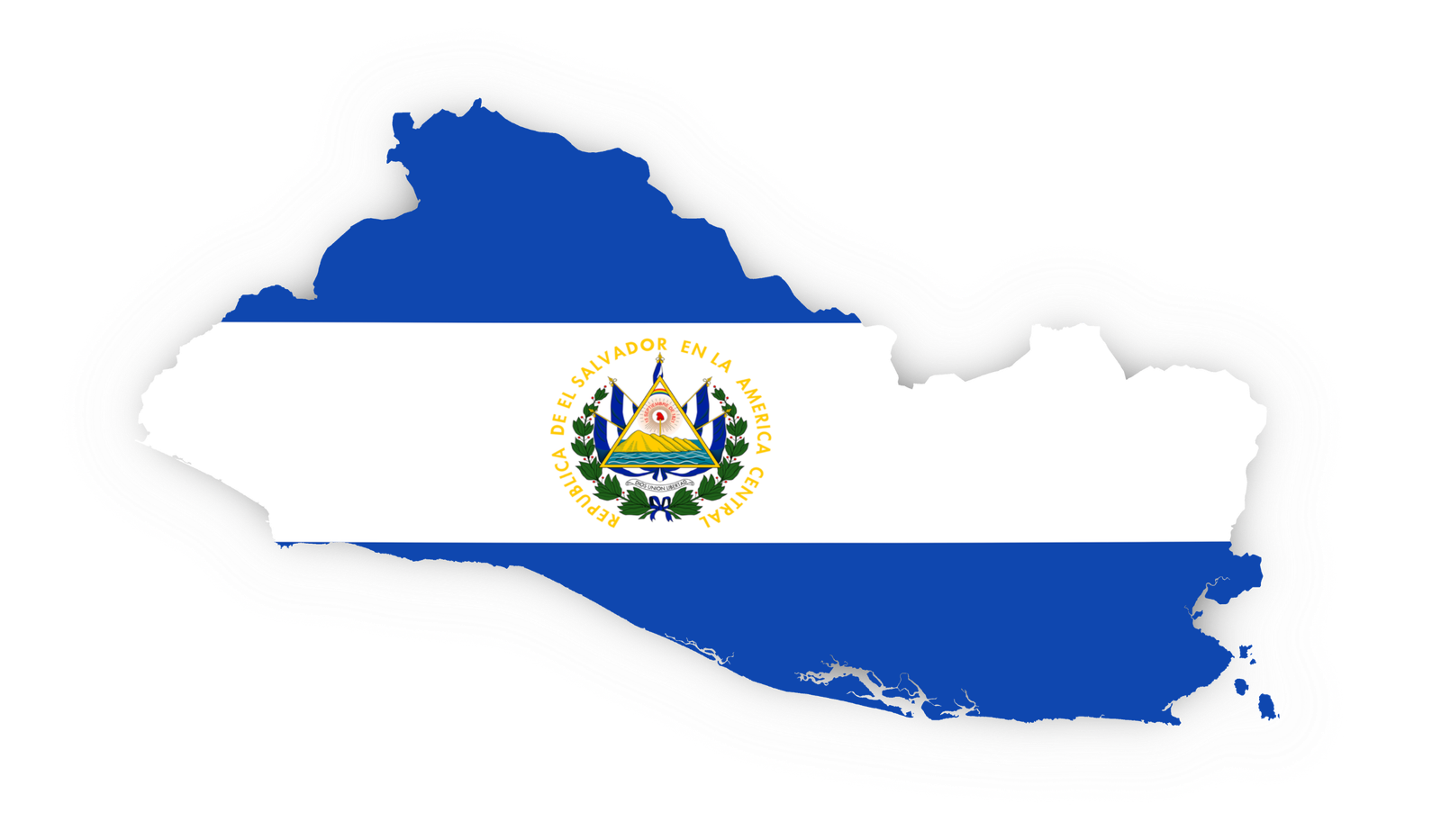 El Salvador flag map