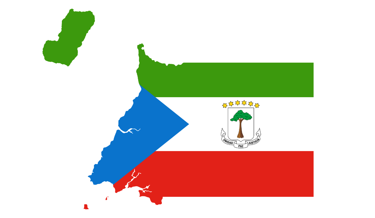 Equatorial Guinea flag map