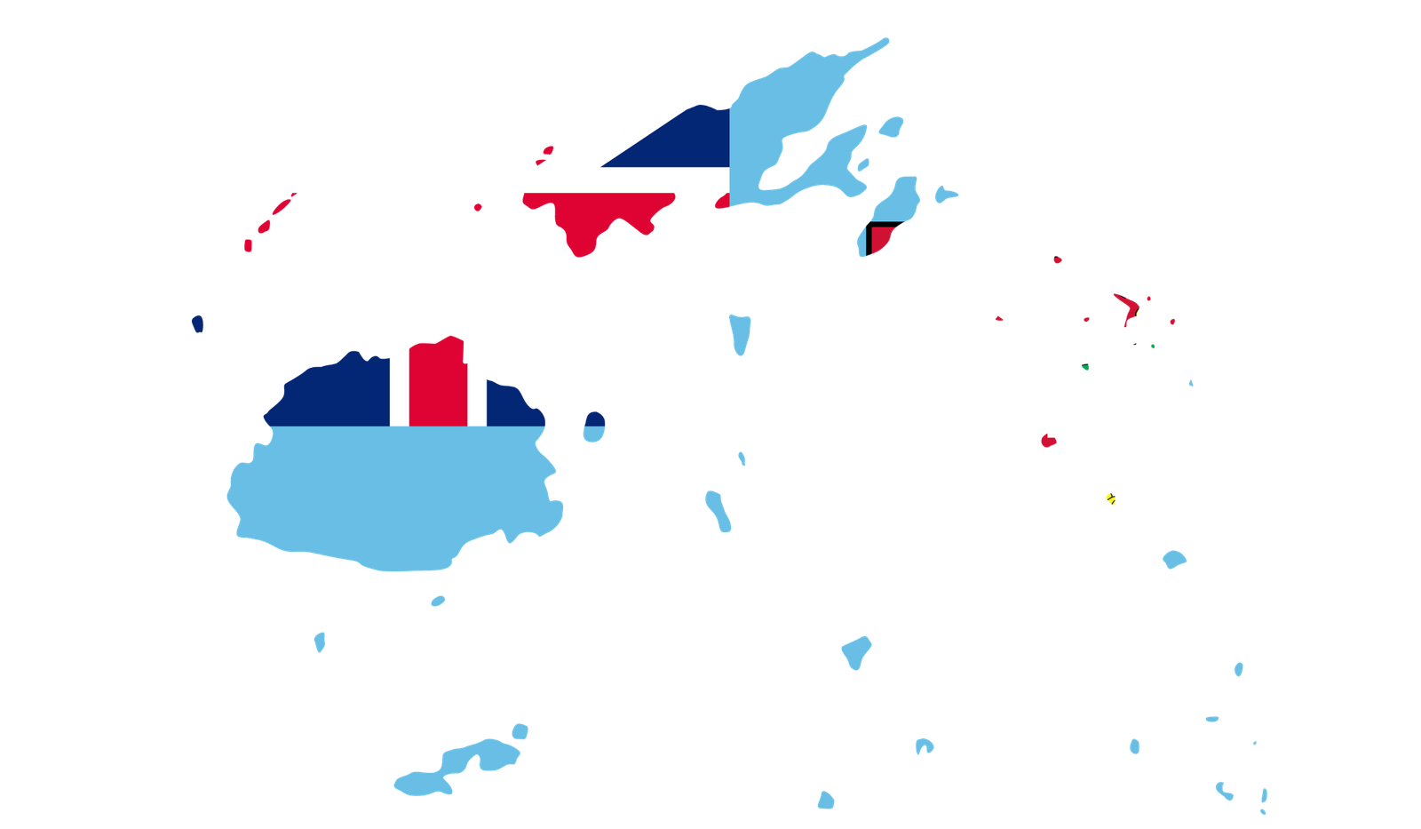Fiji flag map