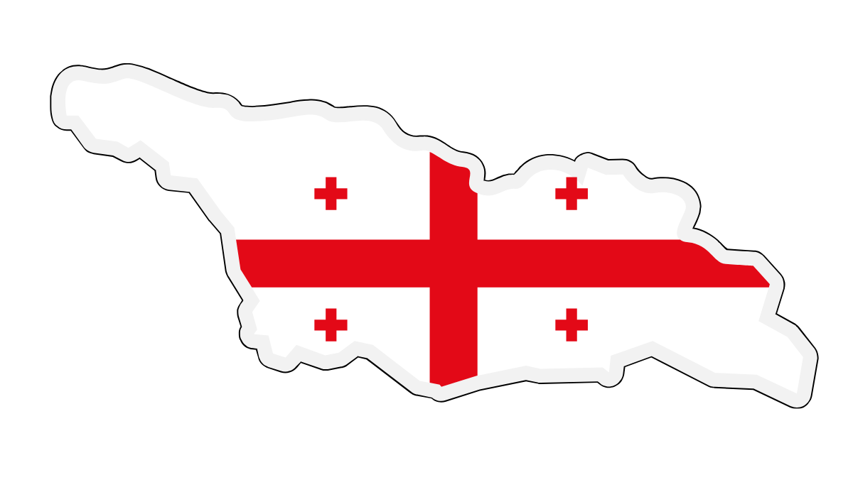 Georgia flag map