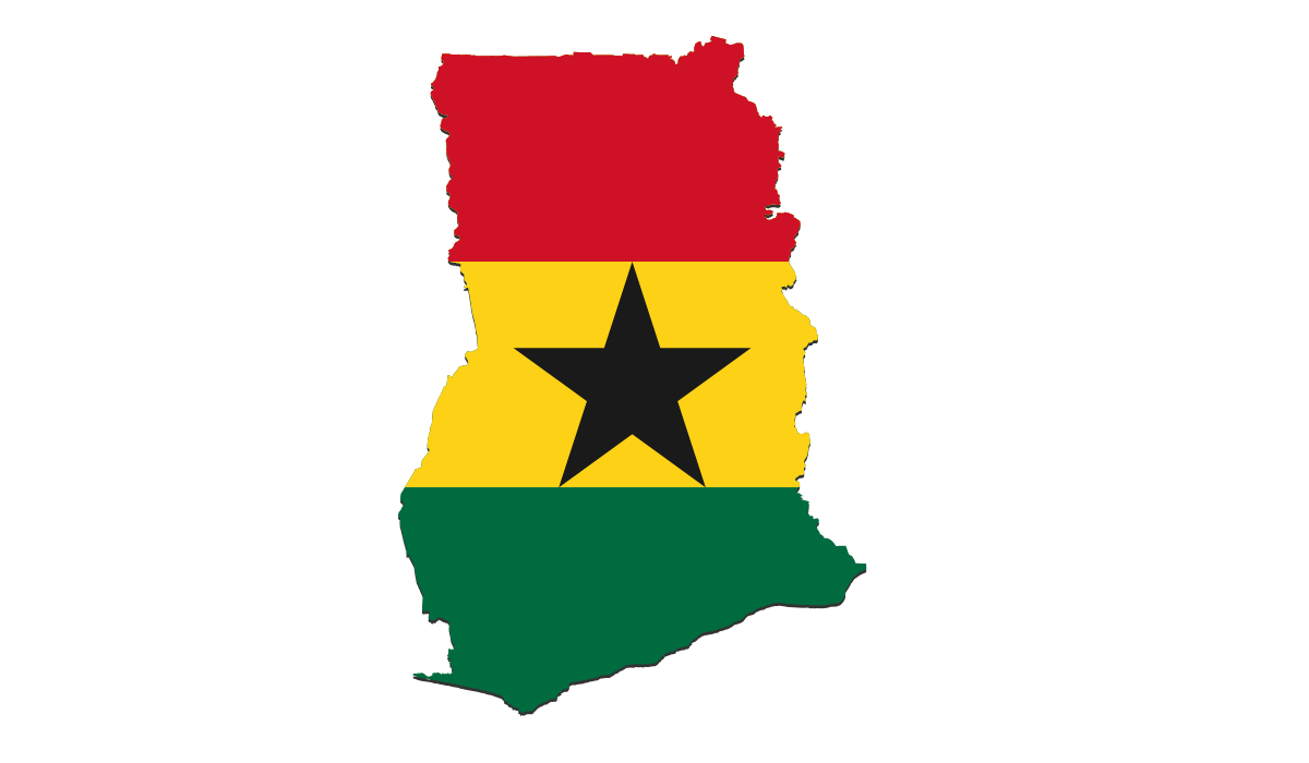 Ghana flag map
