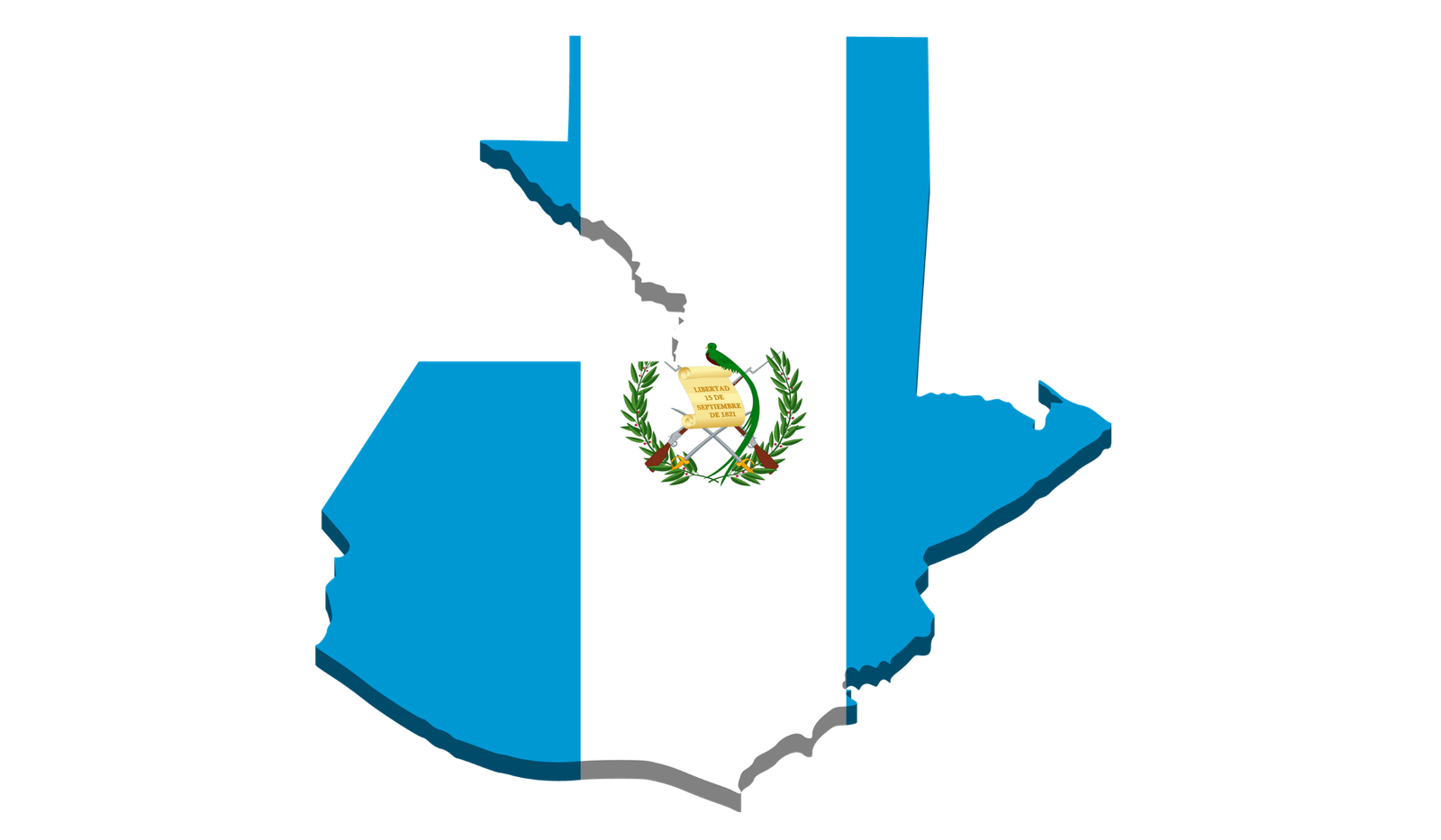 Guatemala flag map