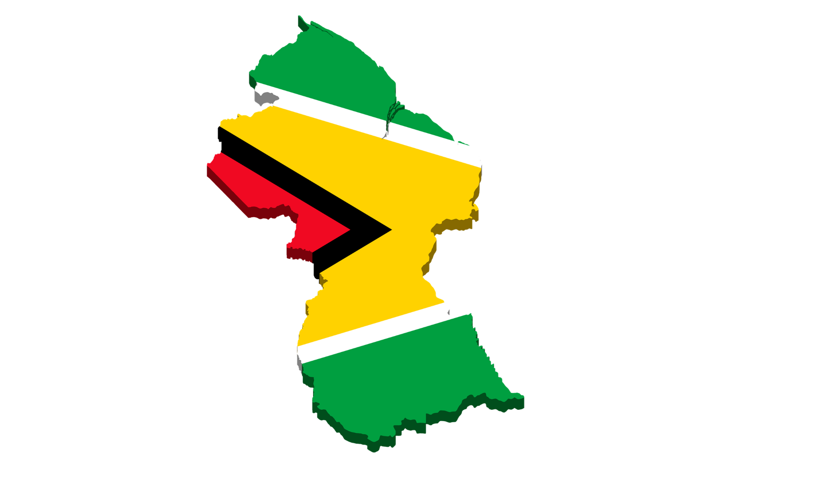 Guyana flag map