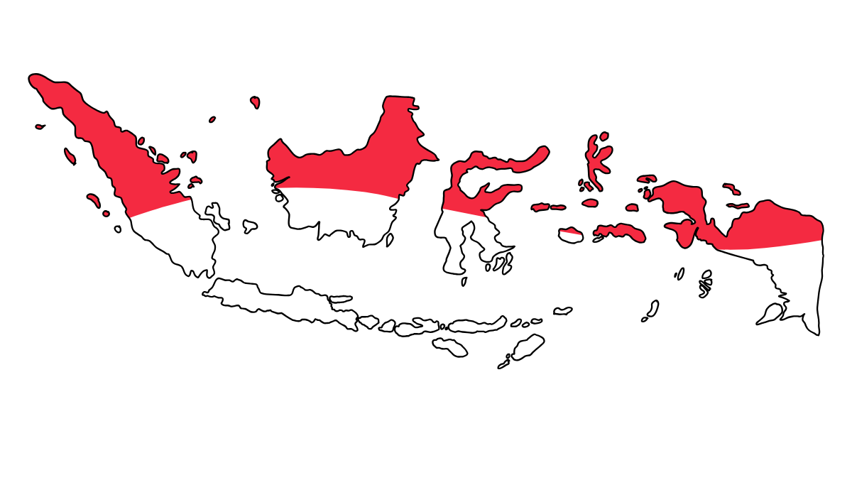Indonesia flag map