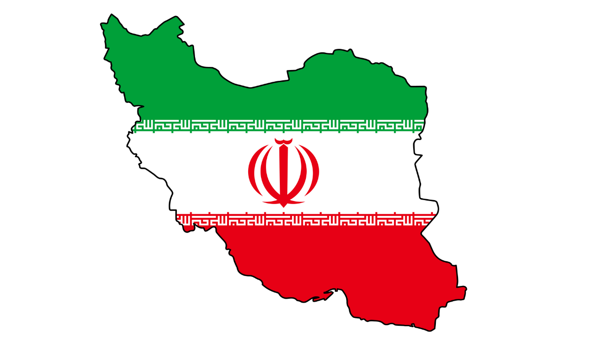 Iran flag map