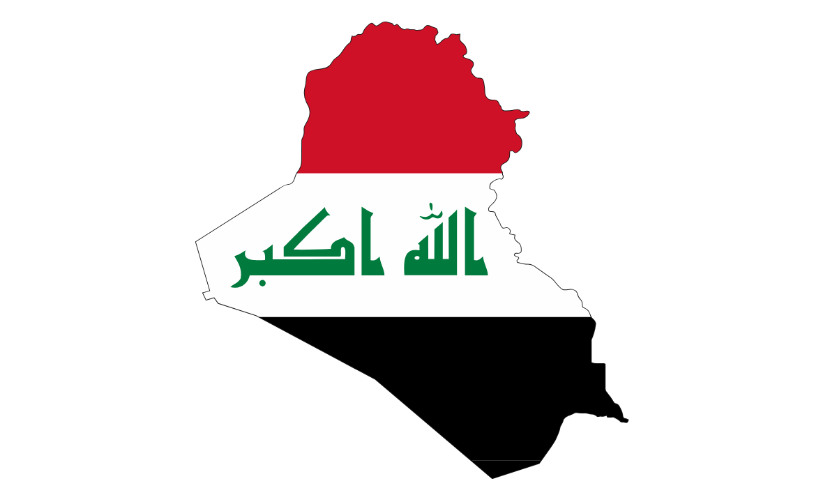 Iraq flag map