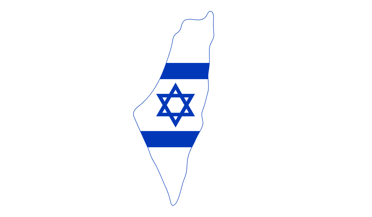 Israel flag map