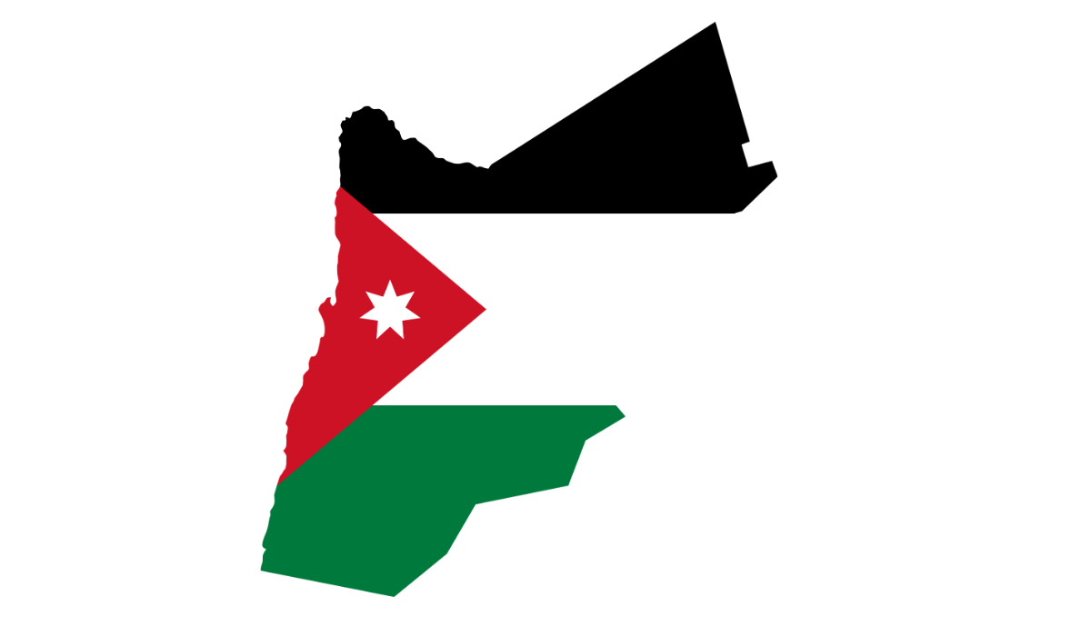 Jordan flag map