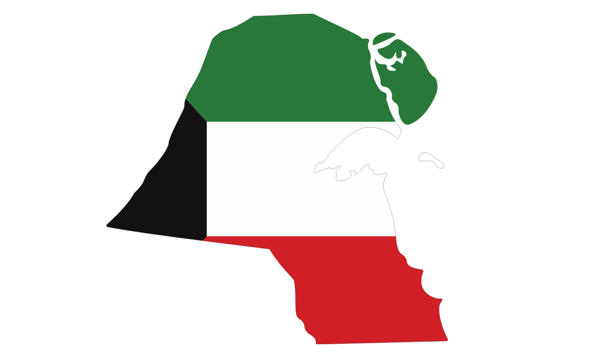 Kuwait flag map