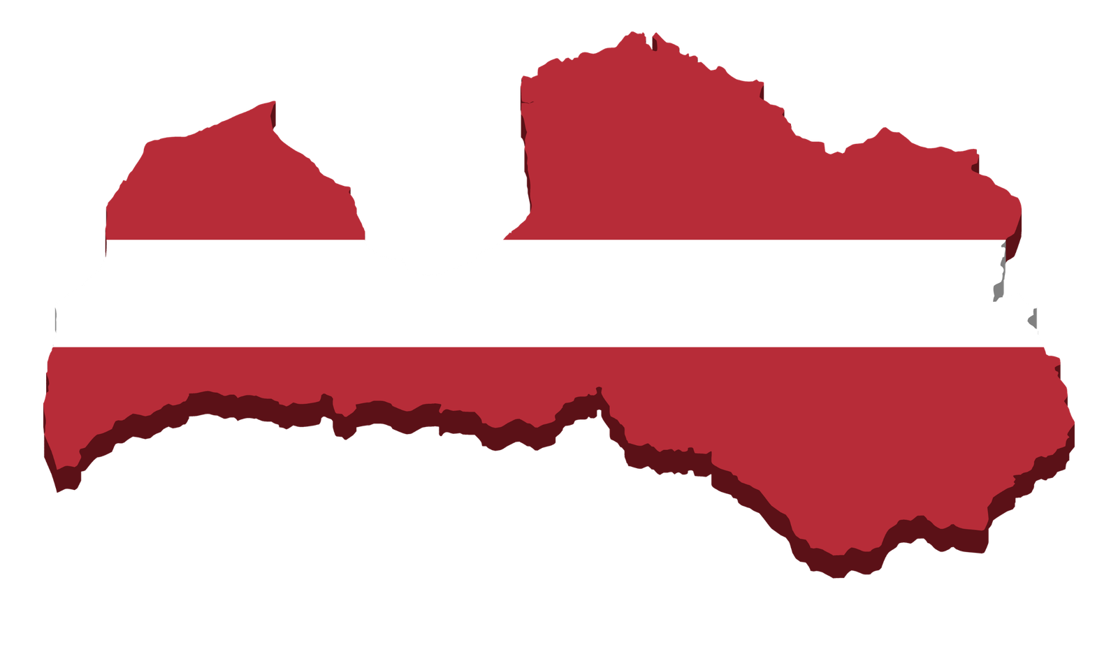 Latvia flag map