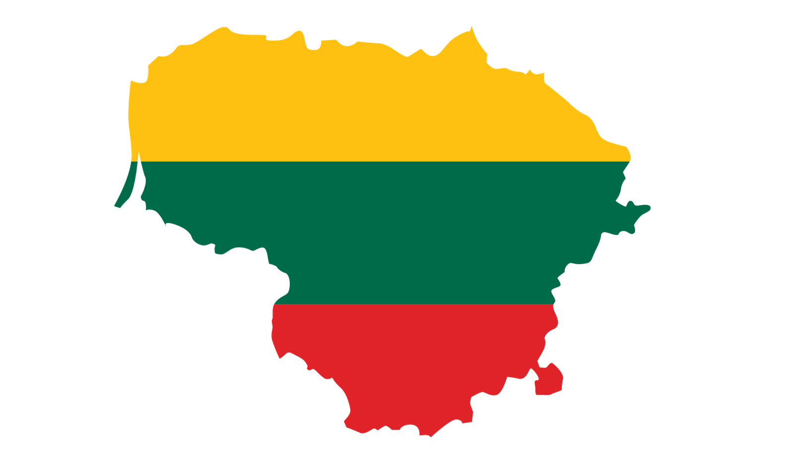 Lithuania flag map