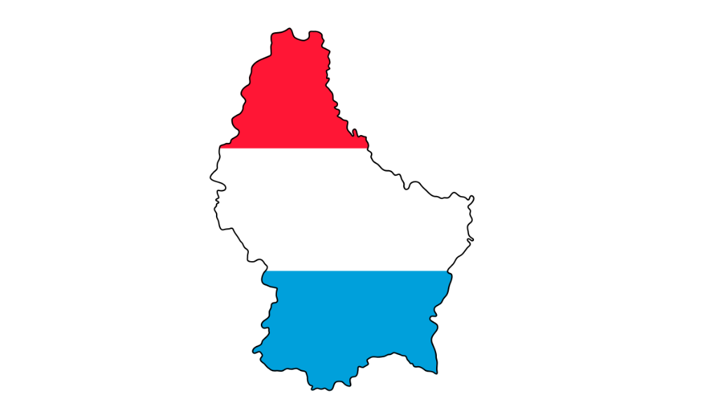 Luxembourg flag map