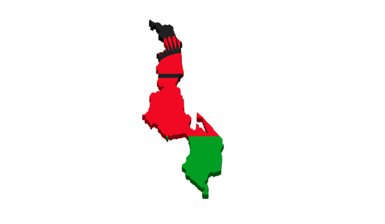 Malawi flag map
