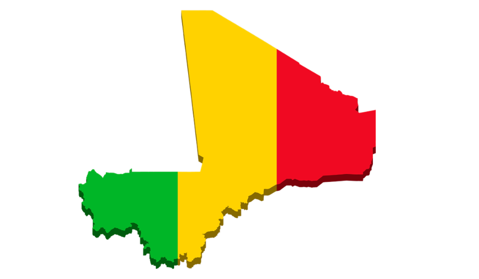 Mali flag map