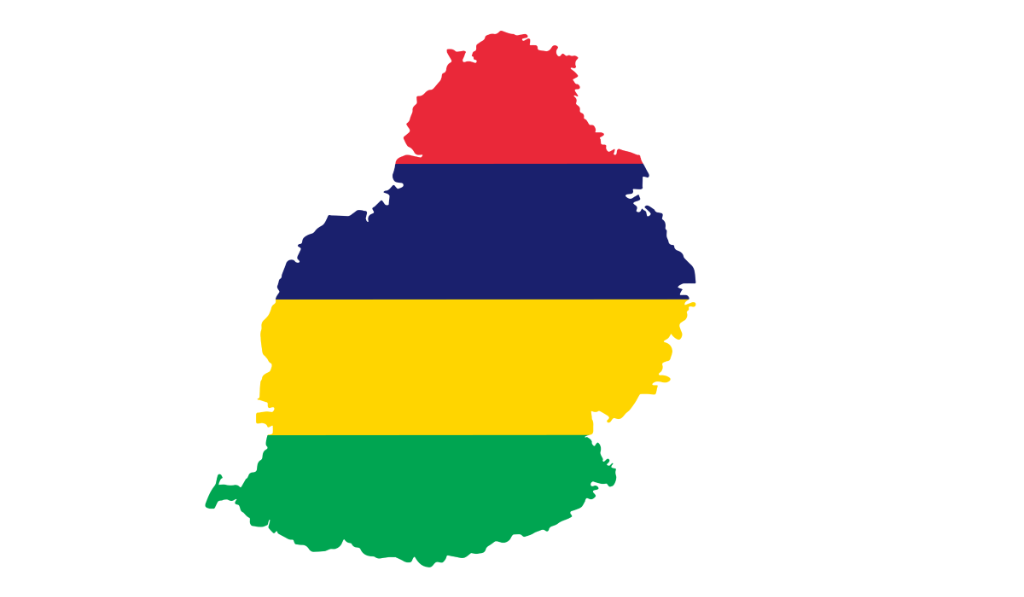 Mauritius flag map