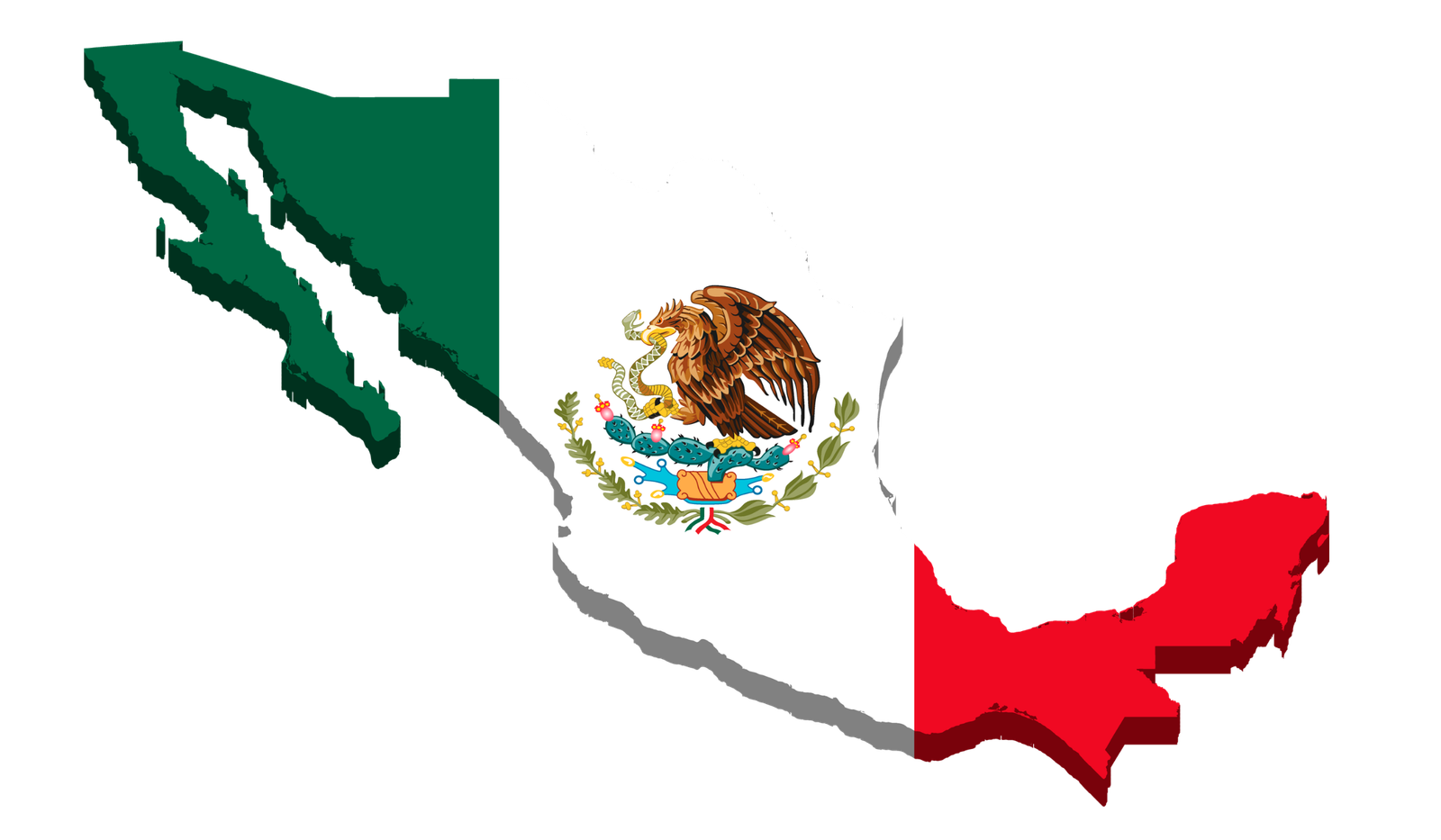 Mexico flag map