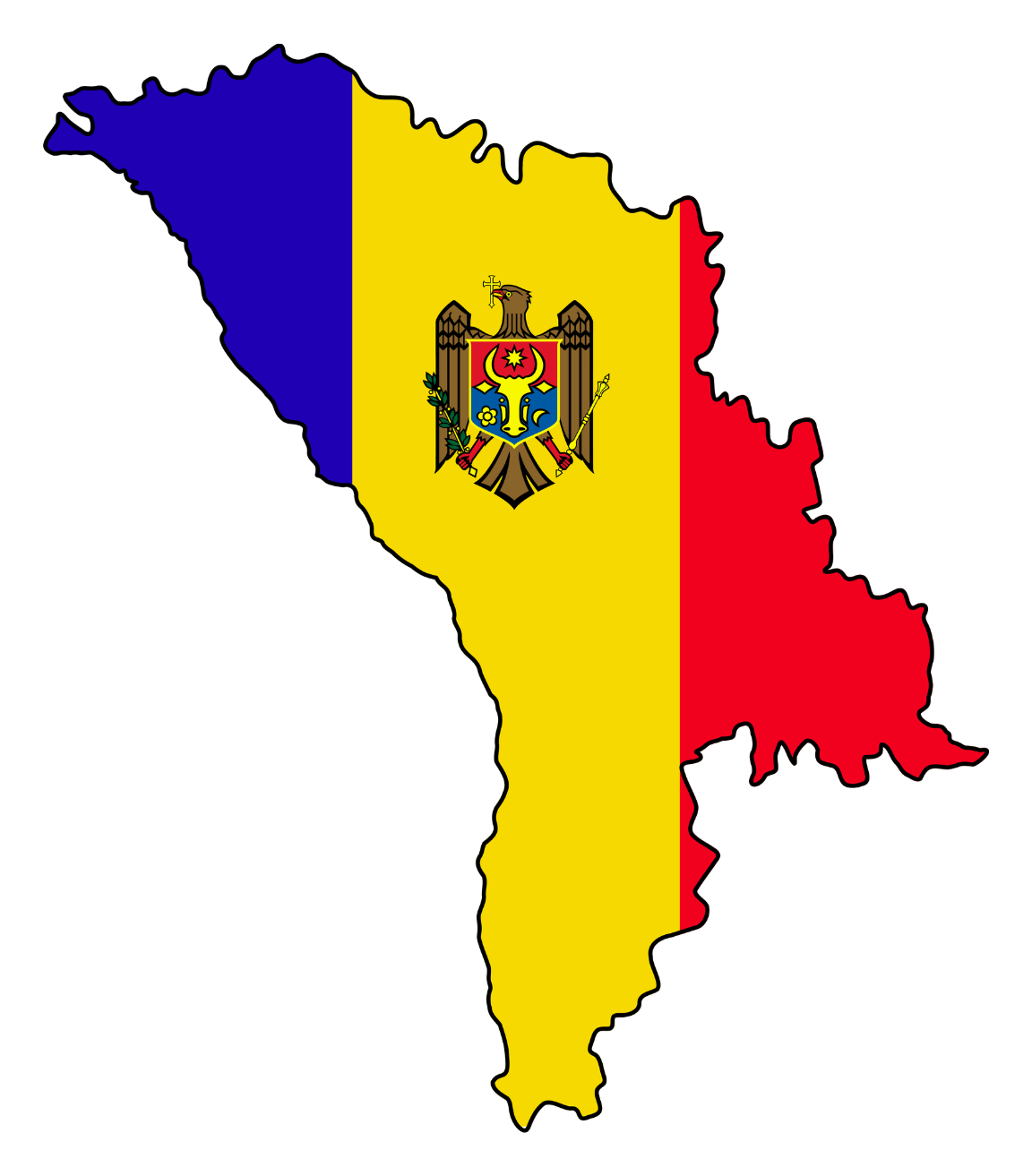 Moldova flag map