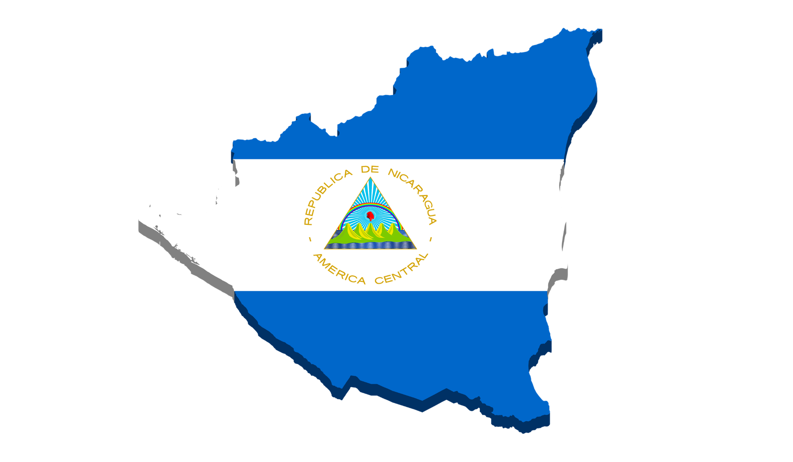 Nicaragua flag map