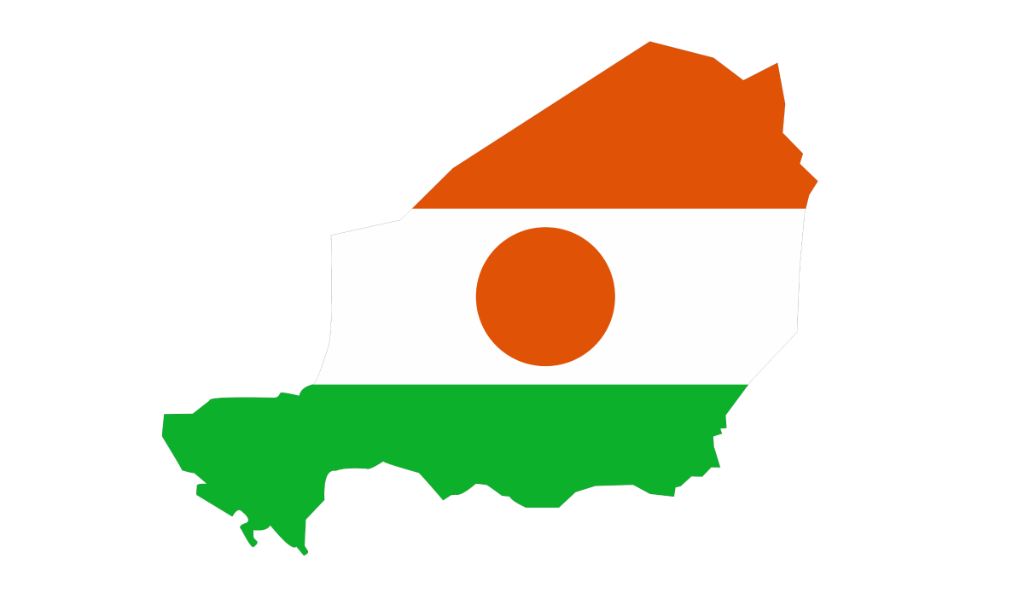 Niger flag map