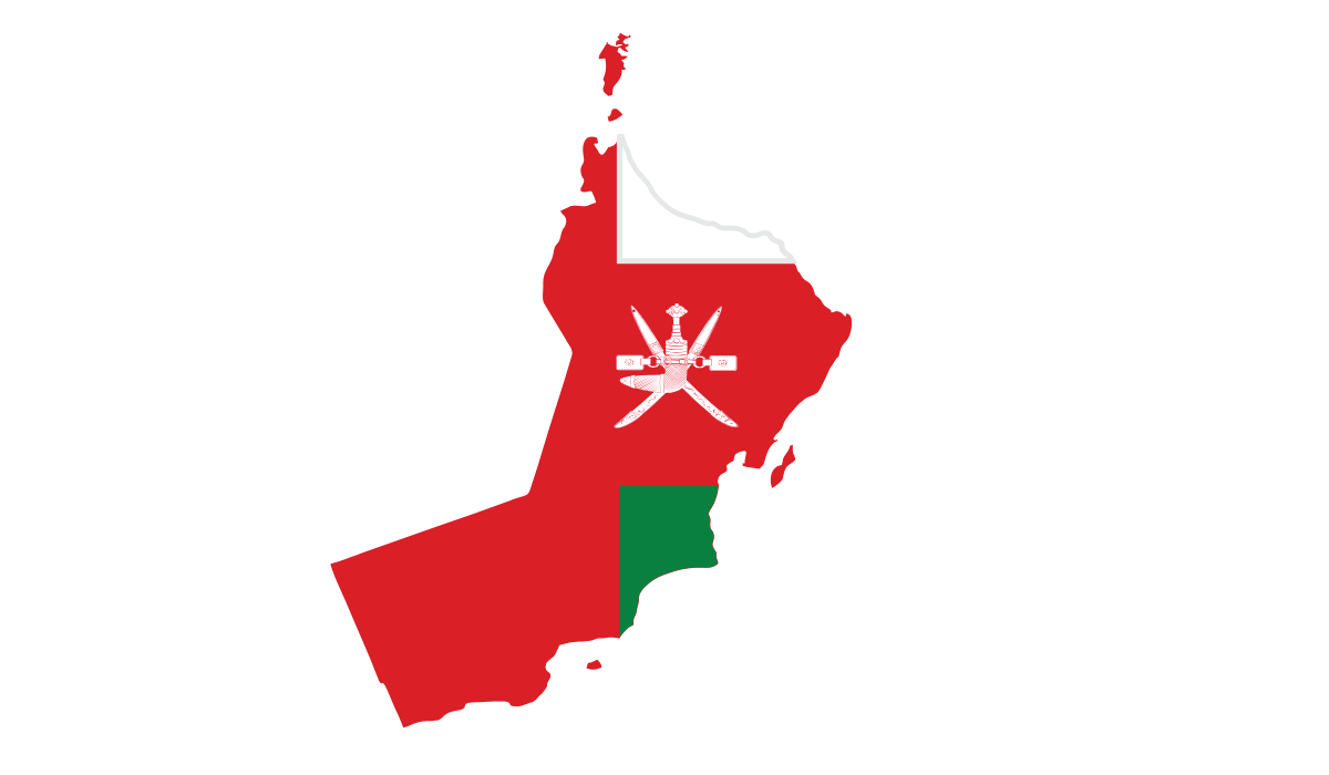 Oman flag map