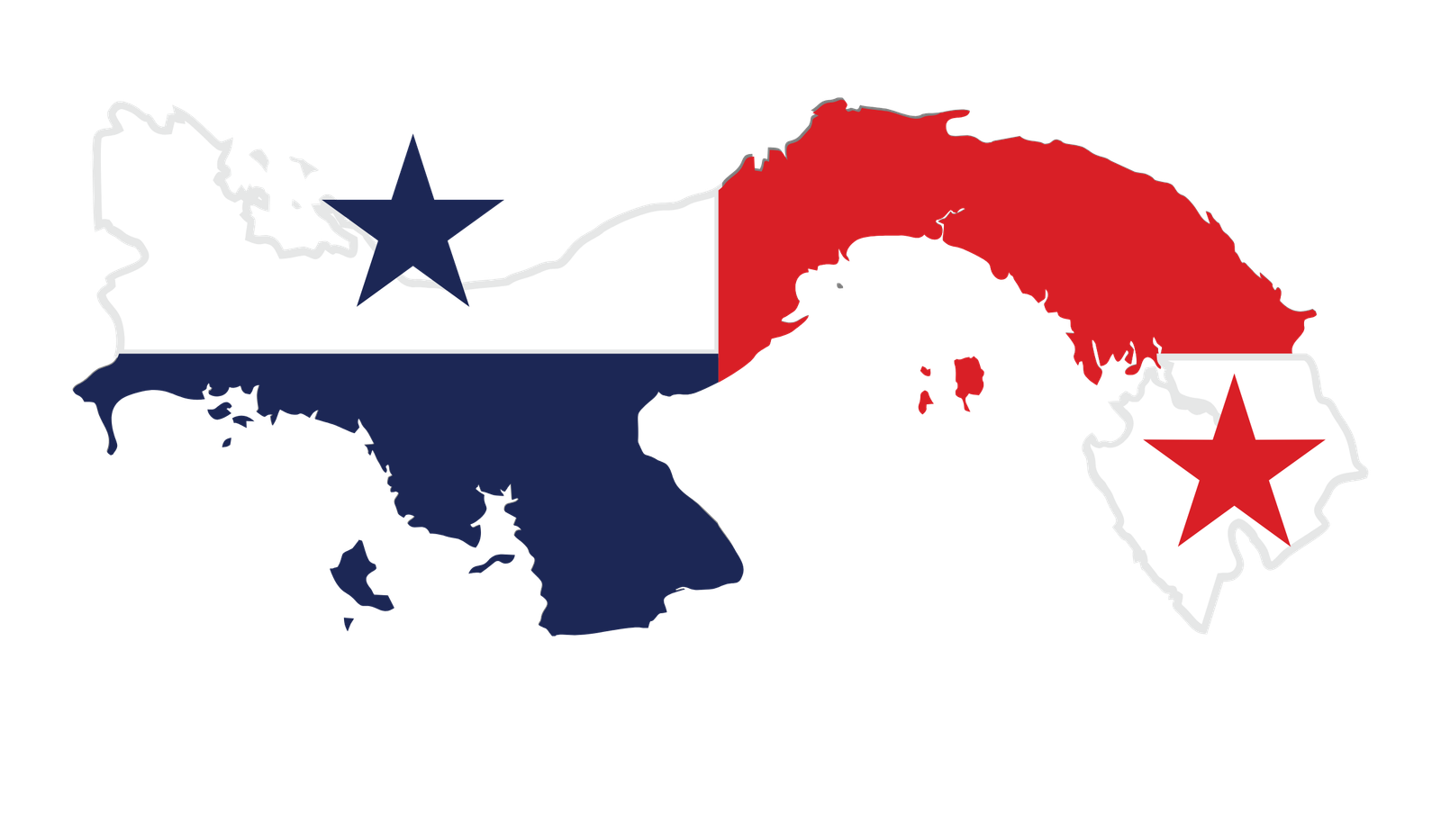 Panama flag map