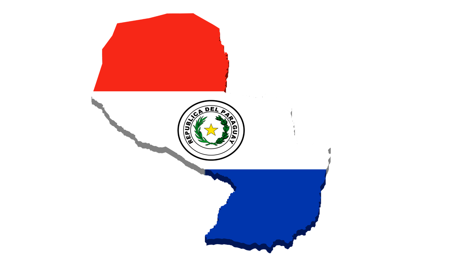 Paraguay flag map