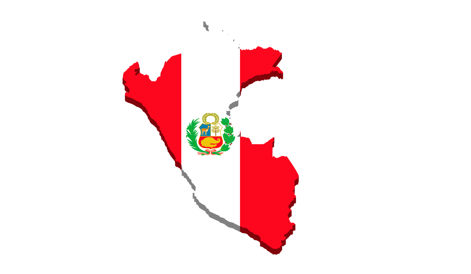 Peru flag map