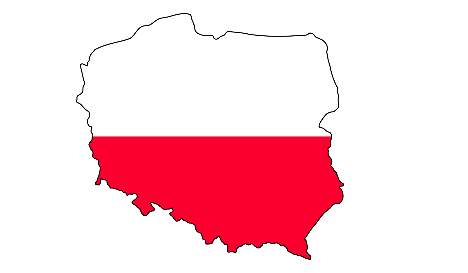 Poland flag map