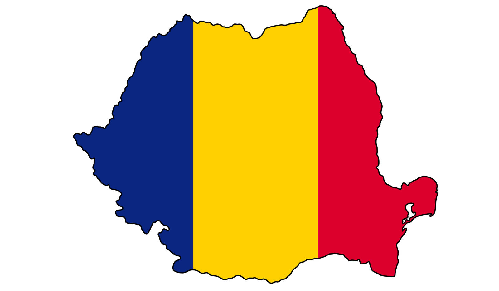 Romania flag map