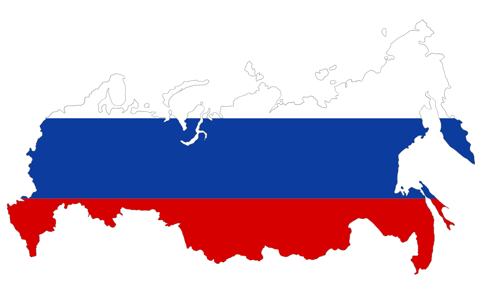 Russia flag map