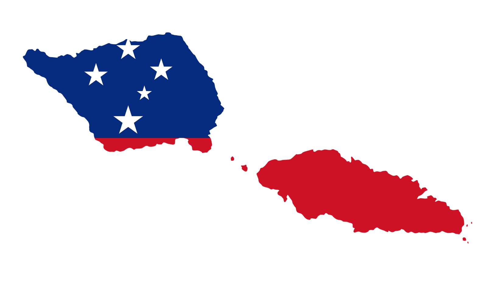 Samoa flag map